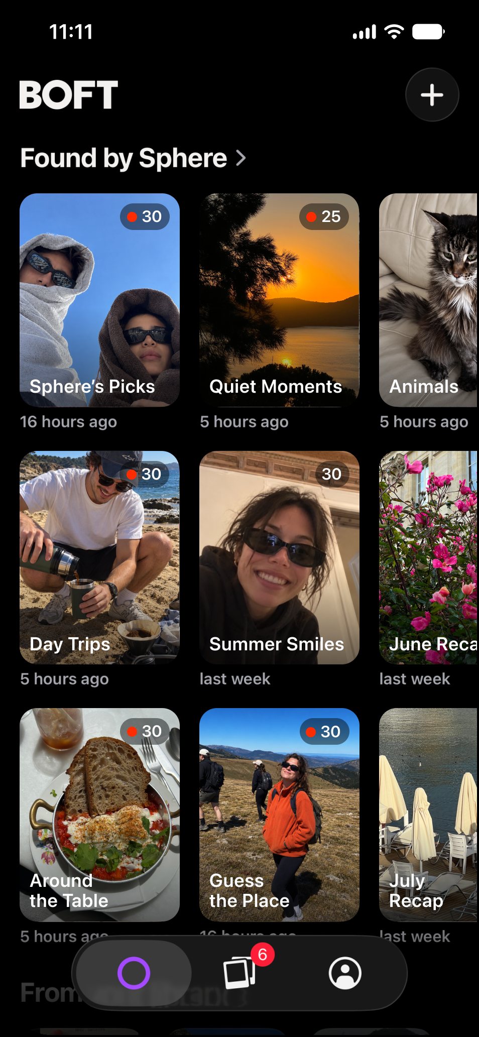 Photo collections in Boft App